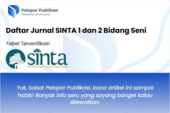 Daftar Jurnal SINTA 1 dan 2 Bidang Seni, Tabel Terverifikasi