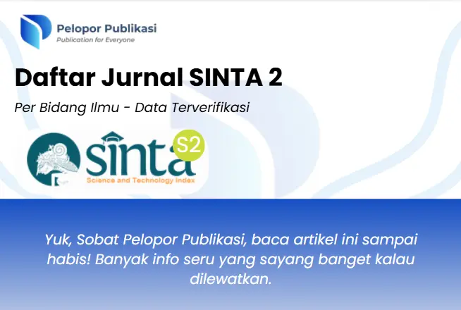 Daftar Jurnal SINTA 2 per Bidang Ilmu – Data Terverifikasi