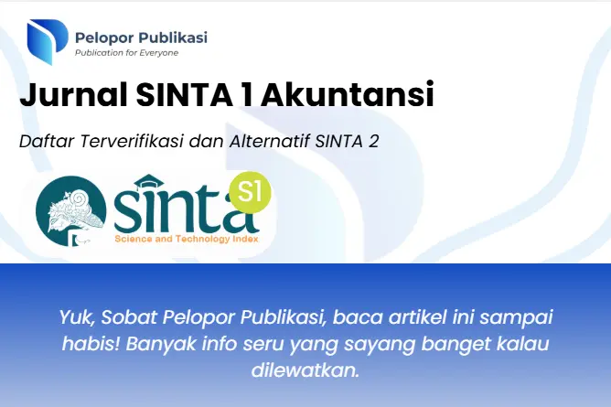 Jurnal SINTA 1 Akuntansi, Daftar Terverifikasi dan Alternatif SINTA 2