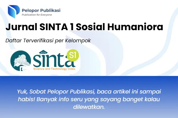 Jurnal SINTA 1 Sosial Humaniora, Daftar Terverifikasi per Kelompok