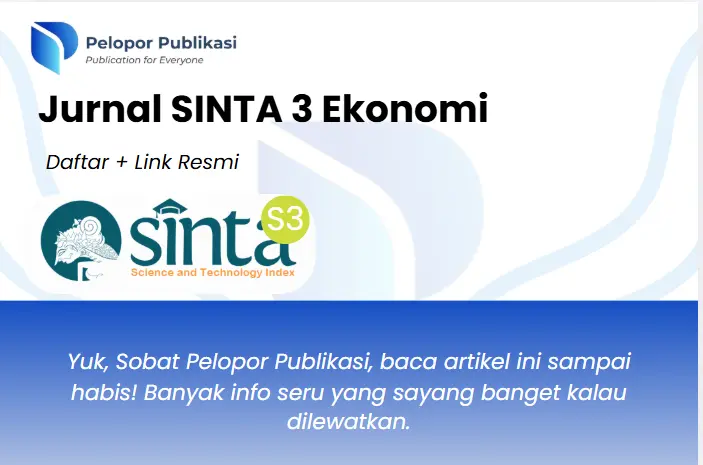 Jurnal SINTA 3 Ekonomi