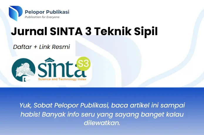 Jurnal SINTA 3 Teknik Sipil
