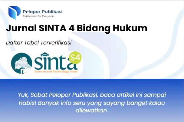 Jurnal SINTA 4 Bidang Hukum